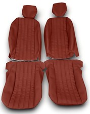 SJS Carstyling Seat Covers Front Seats For Fiat Spider 1979-1985 Dark Red