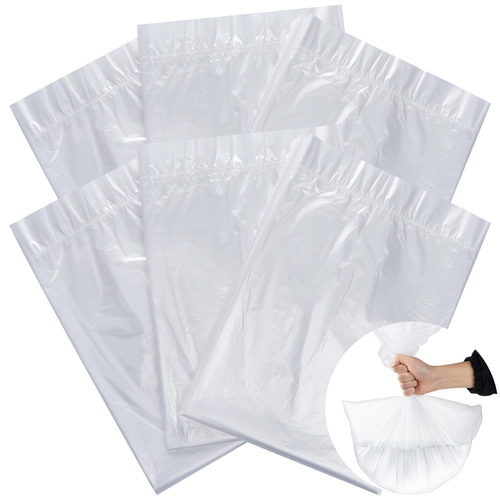 160 Pcs Disposable Foot Tub Liner Thick Large Foot Bath Liners Clear Plastic ...