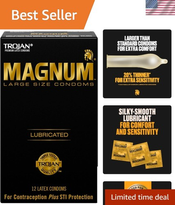 #ad #ad Magnum Large Lubricated Condoms The Gold Standard in Safe Pleasure 12 Count $12.87