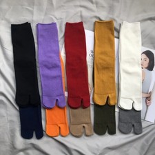 Unisex Cotton Split Toe Tabi Socks Comfortable Two Toed Breathable Knit Socks