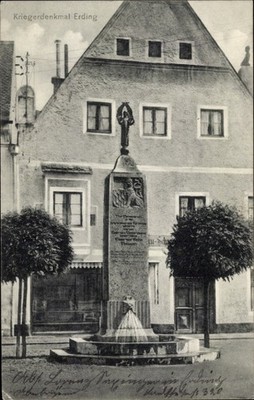 Ak Erding in Oberbayern, Kriegerdenkmal - 10928378