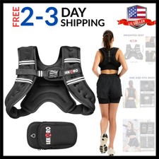 Weighted Vest for Men Women, No-Bounce 6LB 8LB 12LB 16LB 20LB 25LB 30LB Weigh...