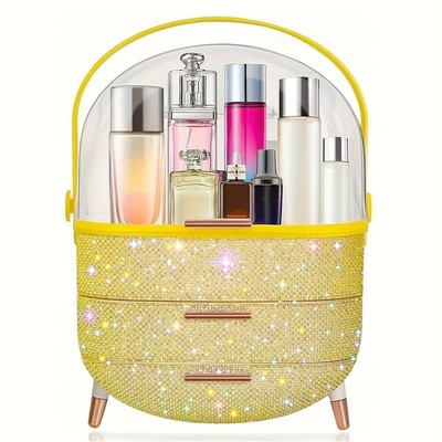 Make-up Organizer mit Schubladen & Deckel Schminktisch Desktop Aufbewahrung DE