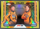 Lando Norris Oscar Piastri 2025 Topps Chrome Formula 1 Gold Refractor F1 Duo /50