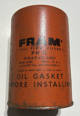 Vintage NOS Fram PH11 Oil Filter Collectors Item or use for man cave decor