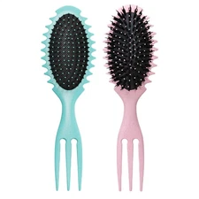 Curly Hair Bounce Curl Define Styling Brush Frizz Preventing, Smoothes Promoting