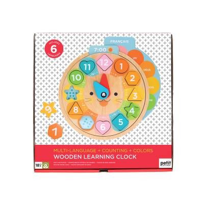 Wooden Learning Clock: Multi-Language + Counting +