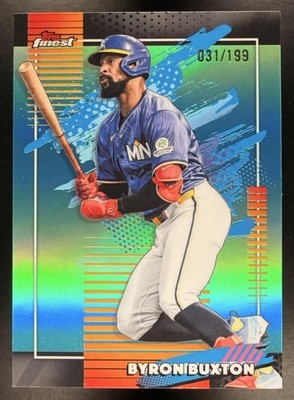 Byron Buxton 2026 Topps Finest Uncommon Aqua Refractor /199 #125 Twins