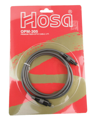 Hosa OPM-305, 5ft  (1.5m) Fiber Optic Cable - New, Free Shipping