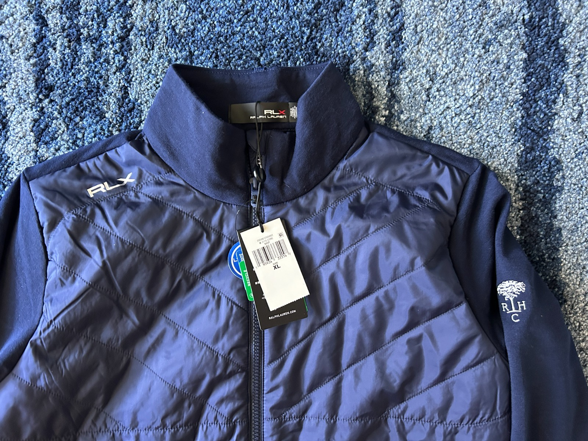 未使用 タグ付き✨RLX ラルフローレン レディース ジャケット ライトブルー New Ralph Lauren RLX Full Zip Women's Golf Jacket Wood Blend Navy