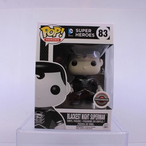 G6 Funko Pop DC BLACKEST NIGHT SUPERMAN Gamestop Exclusive Vinyl Figure 83