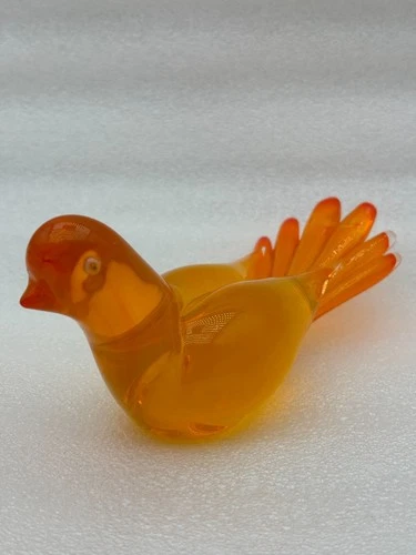Vintage Hand Blown Murano Venetian Art Glass Bird