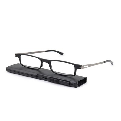 TR Metal Anti Blue Light Reading Glasses Lightweight and Easy To Carry Push Pull
