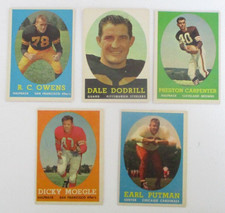 1958 Topps Lot of 5 R.C #64 Owens #124 Moegl #128Carpenter #88 Putnam 49 Dodrill