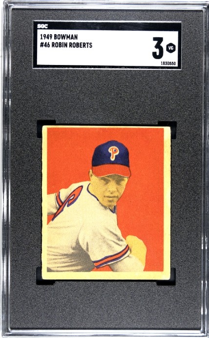 1949 Bowman #46 Robin Roberts RC Rookie SGC 3 VG Nice Color