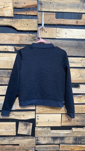 IVIVVA by LULULEMON Wherever You Go Black Quilted Jacket Bomber Girls Size 12 - Picture 3 of 7