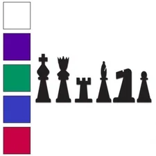 Chess Pieces - Vinyl Decal Sticker - Multiple Colors & Sizes - #6073