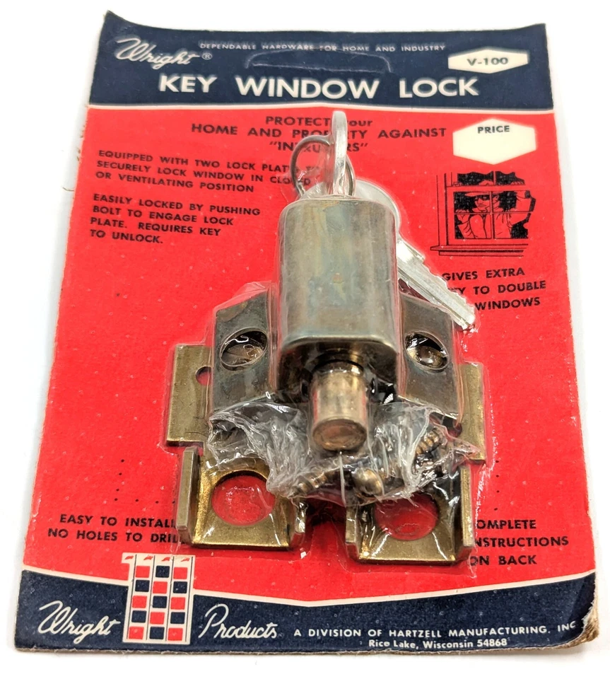 ¡NUEVO! Cerradura de perno de marco de ventana con llave vintage para ventanas colgadas dobles, latón Foto 3 de 4