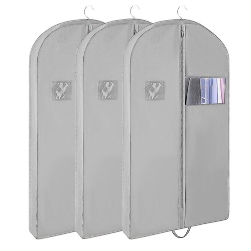 3 PCS 43"Garment Bags For Travel,Heavy Duty Garment Bag For Clothes Closet St...