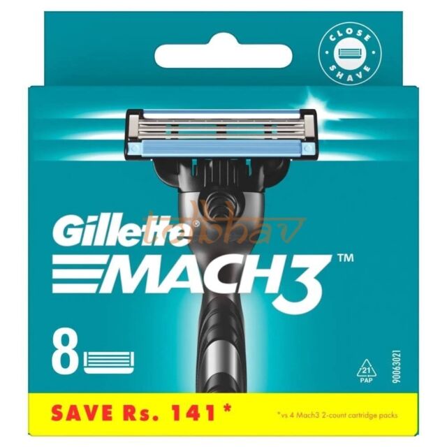 Gillette Mach3 Pack Of 8 Cartridges Shaving Blades For Razor New Mach 3 Germany