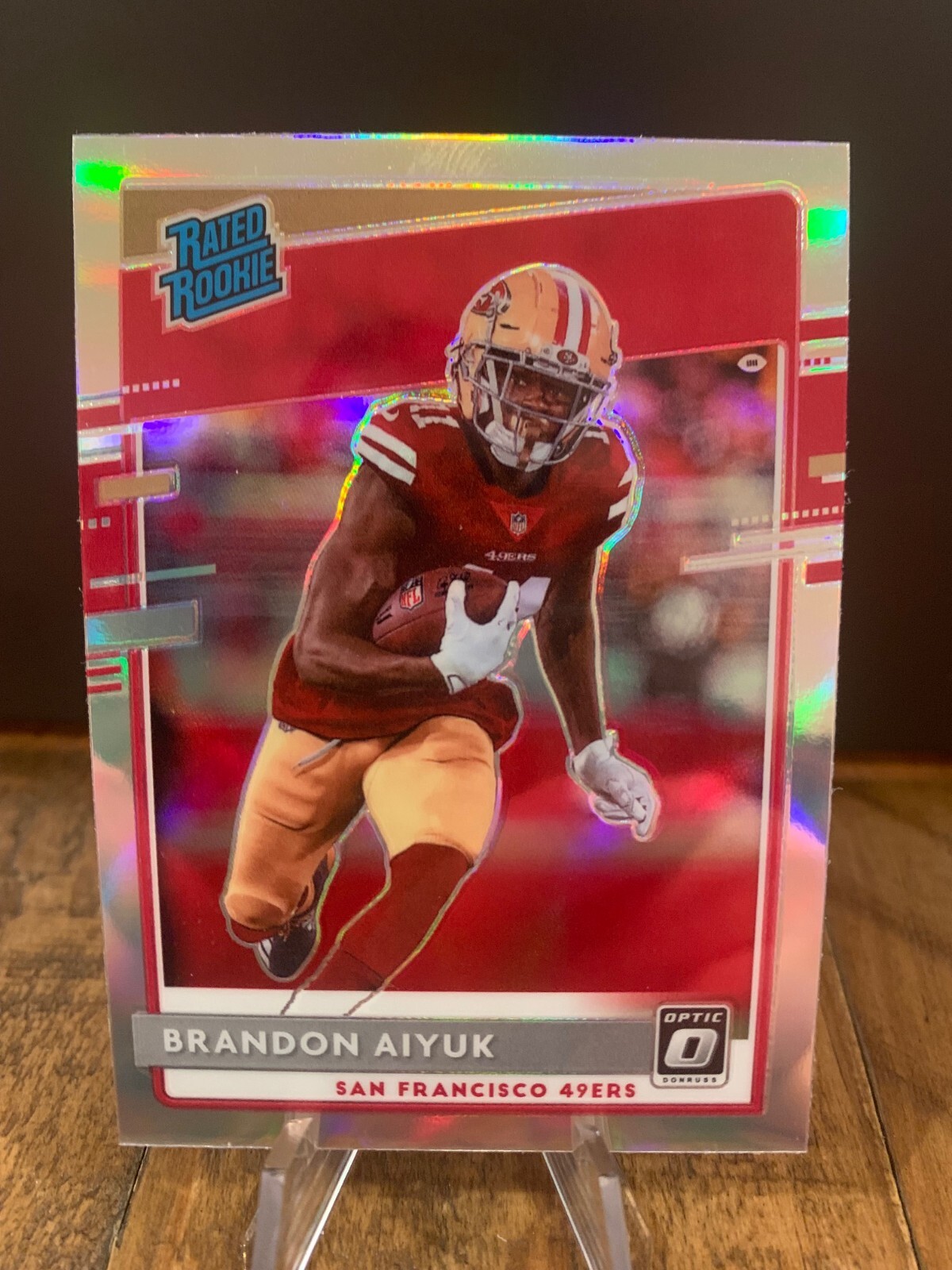 2020 Panini Donruss Optic - Brandon Aiyuk Silver Holo Rated Rookie Card # 169