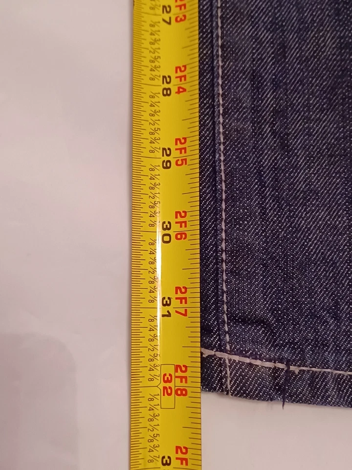 Pantalones de mezclilla Artful Dodger para hombre 38x32 azul bordado bolsillos Y2K grunge skate Foto 3 de 4