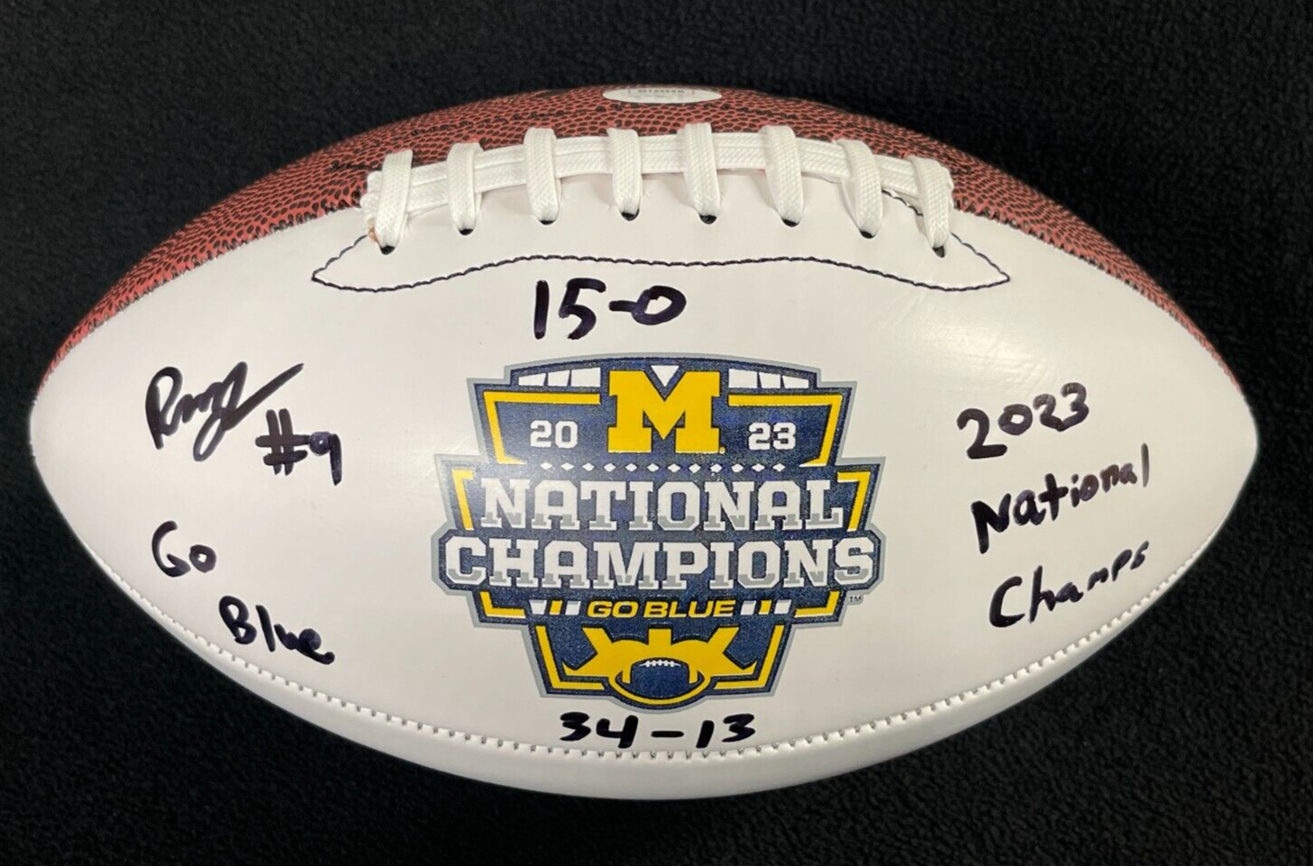 Rod Moore Autographed Signed Michigan Wolverines Inscribed National Champions Football 