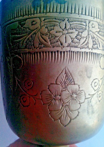 RARE ANTIQUE Bronze goblet with a wish of health Russia 19th century - Picture 7 of 7