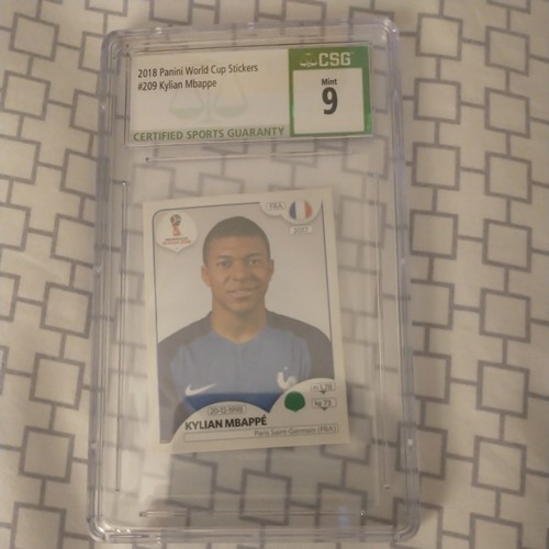 2018 Panini World cup Kylian Mbappé Stickers Pink PSA Card