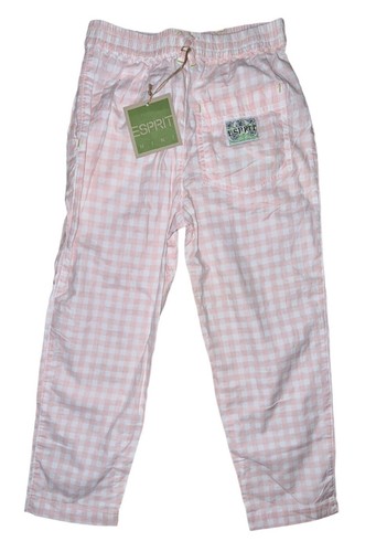 NWT Vintage Esprit Mini girls Large pink white gingham elastic pants preppy - Picture 3 of 5