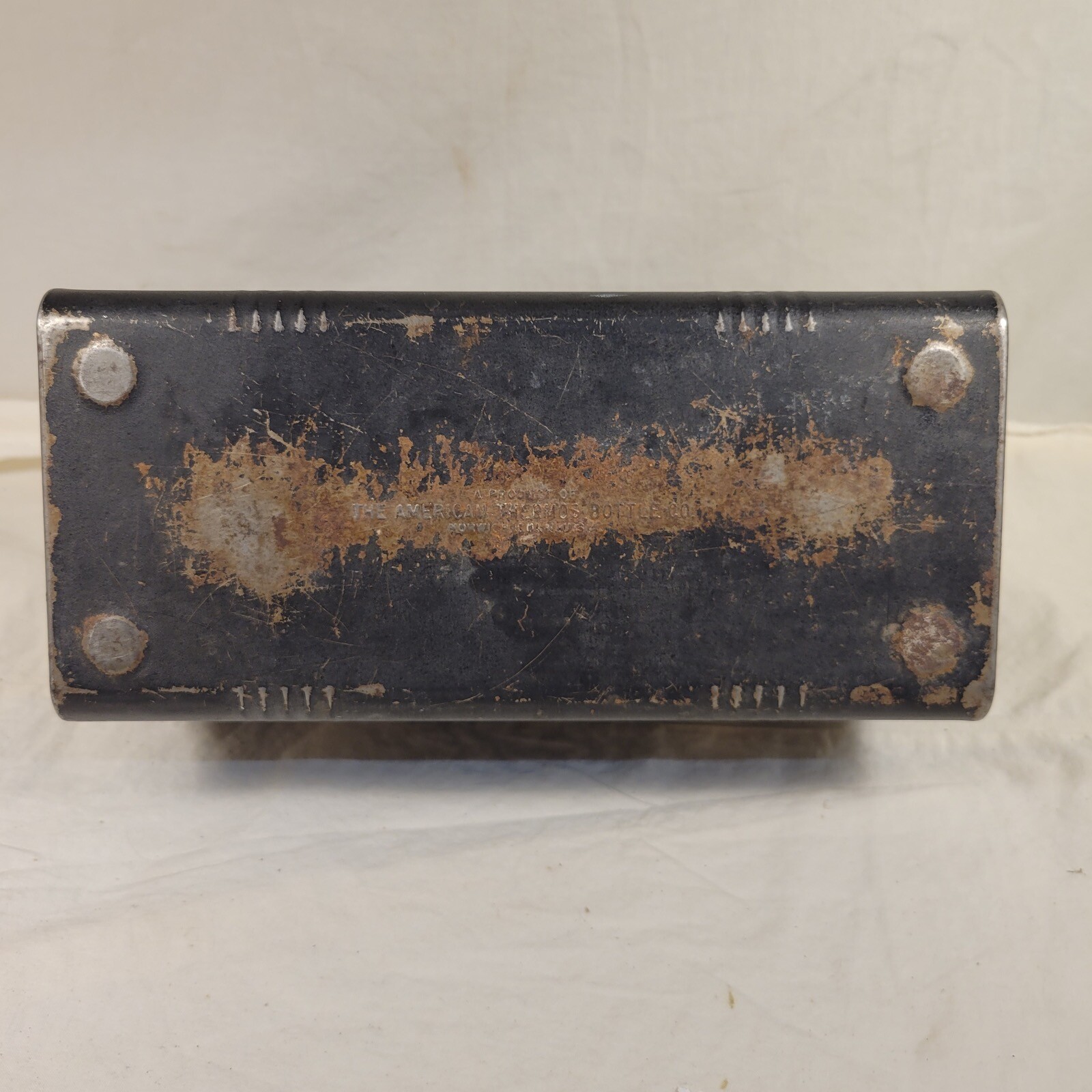 Vintage American Thermos Bottle Co Black Dome Lunch Box WITH No 2210