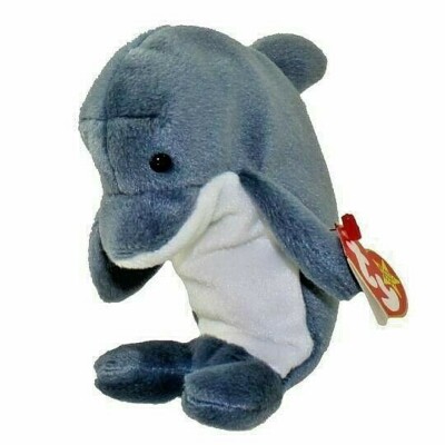 Ty Beanie ECHO the Dolphin *ODDITY* (w/ Waves Hang & Tush Tags) (6.5 inch)
