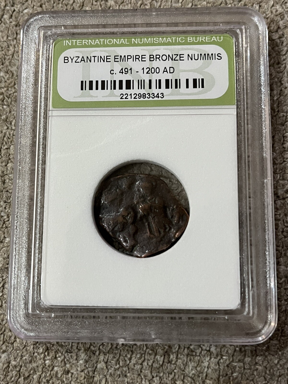 Ancient Byzantine Empire Bronze Nummis Coin 491 AD1200 AD (Beautiful