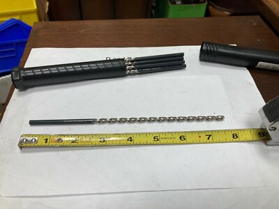 Guhring 9006180048500, Extra Long 4.85mm Drill, HSCO, 130° Pt, 195mm OAL, #11