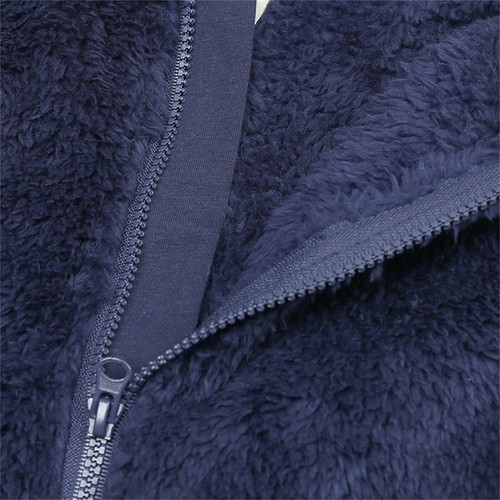 Neugeborenes Baby Mädchen Junge Jacke Fleece Kapuze Fuß Mantel Oberbekleidung Strampler Overall - Bild 10 von 15