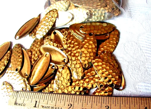 100 SWING SPINNER BLADE #2 HAMMERED BRASS;USA;WORM RIG,SWISS LURES,SPINNERS