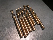 (8) #6 HSS 135° Split Point Black & Gold Heavy Duty Screw Machine Drill