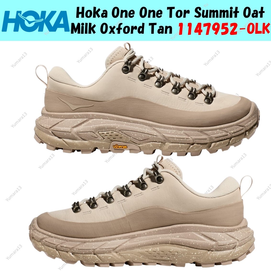 Size 5 - Hoka One One Tor Summit Oat Milk Oxford Tan for