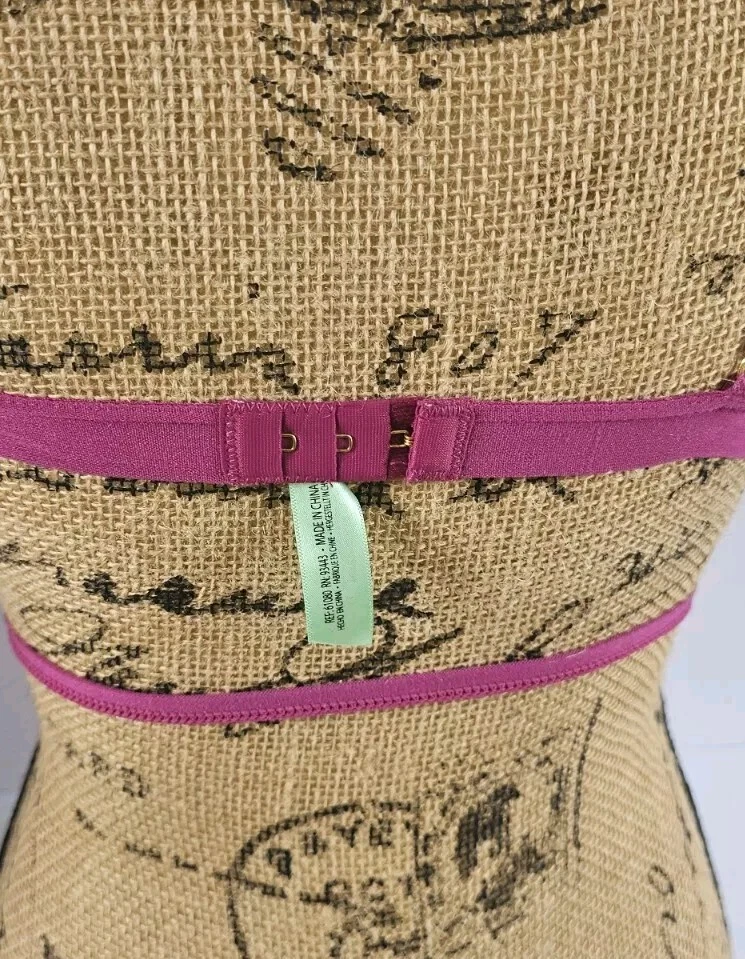 Honeydew Lucy Bralette Dark Pink Lace Bra Size Small - Image 4 of 4