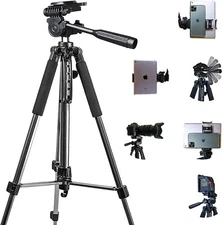 Lightweight Camera Tripod Mount with Tablet & Phone Holder + Carrying bag-B11