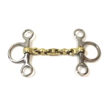 🐎 Premium Chain Link Gag Bit – Stainless Steel & Brass – 4.5" to 7"
