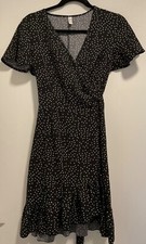 Naggoo Side Tie Summer Dress Small Short Flutter Sleeve Ruffle