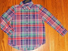 POLO RALPH LAUREN AUTHENTIC TODDLERS BOYS BRAND NEW ORIGINAL SHIRT Size 2T, NWT