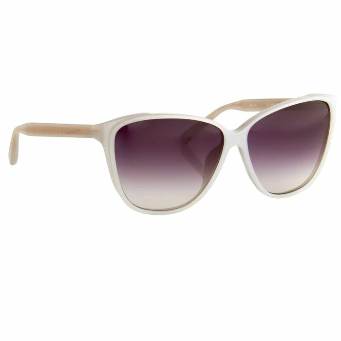 Linda Farrow, gafas de sol ovaladas de gran tamaño para mujer NOS de lujo vintage, raras Foto 3 de 4