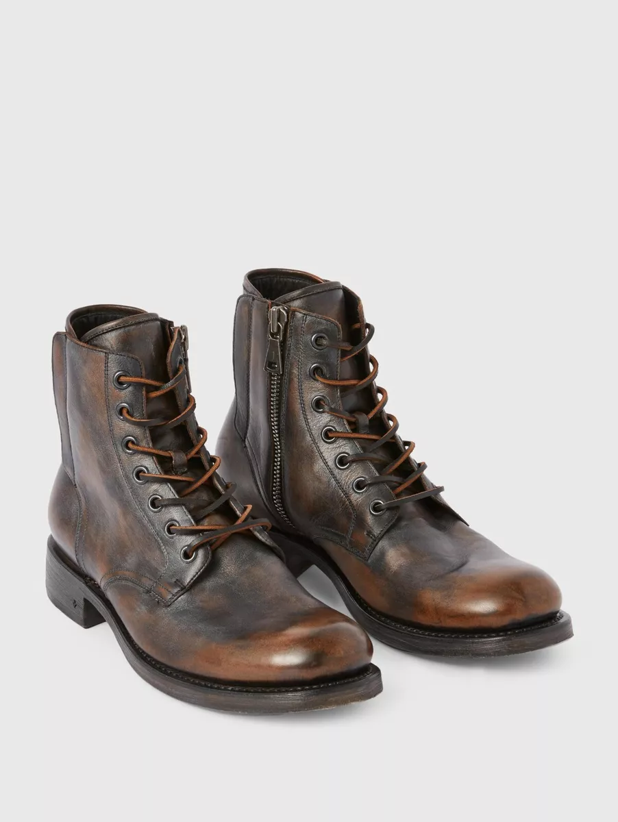 NIB John Varvatos Ellis Back Lace Boot in Walnut US 9.5 EU 42 1 098