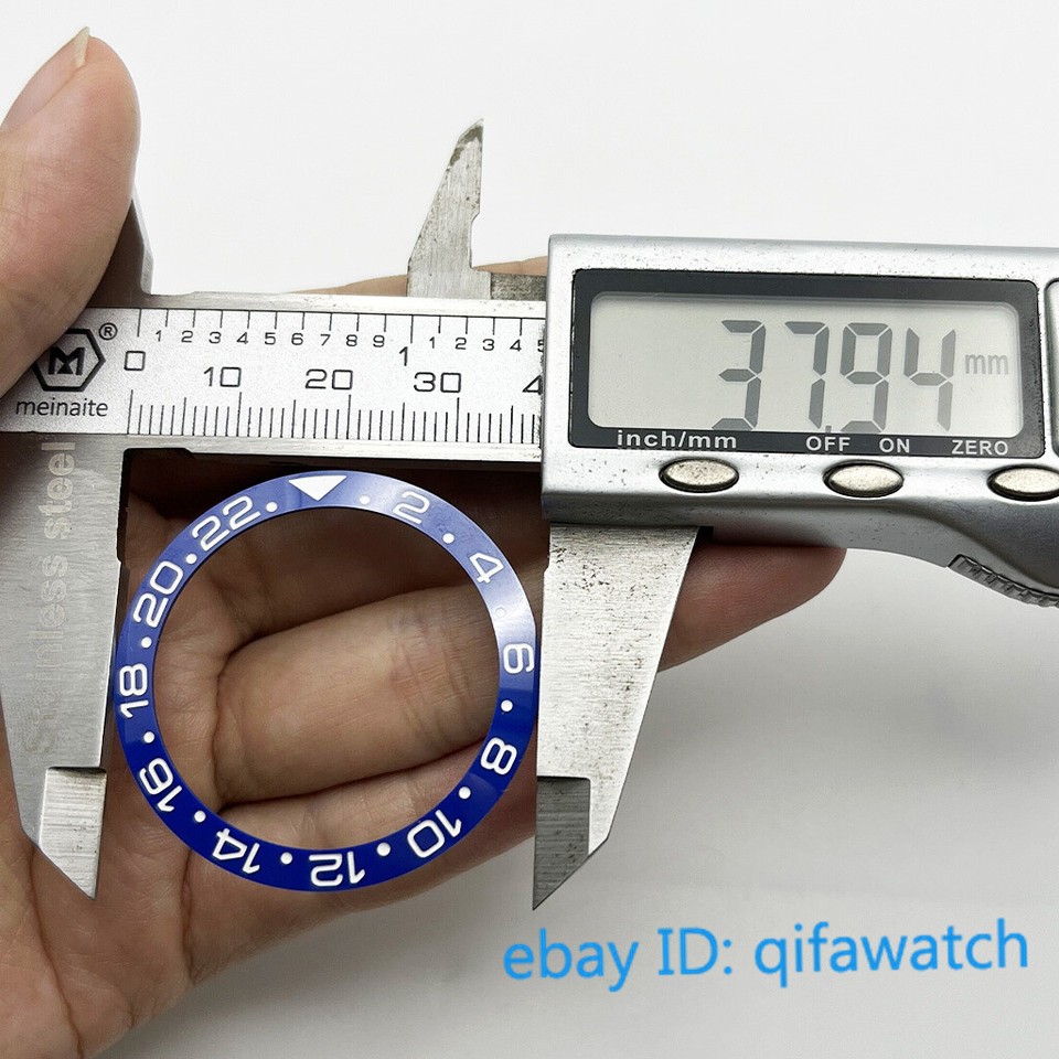 38mm blue/black/green watch Bezel Insert for 40mm automatic watch case