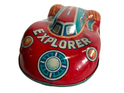 RARE Tin Space EXPLORER 1950s Made in Japan Litho Friction CAR