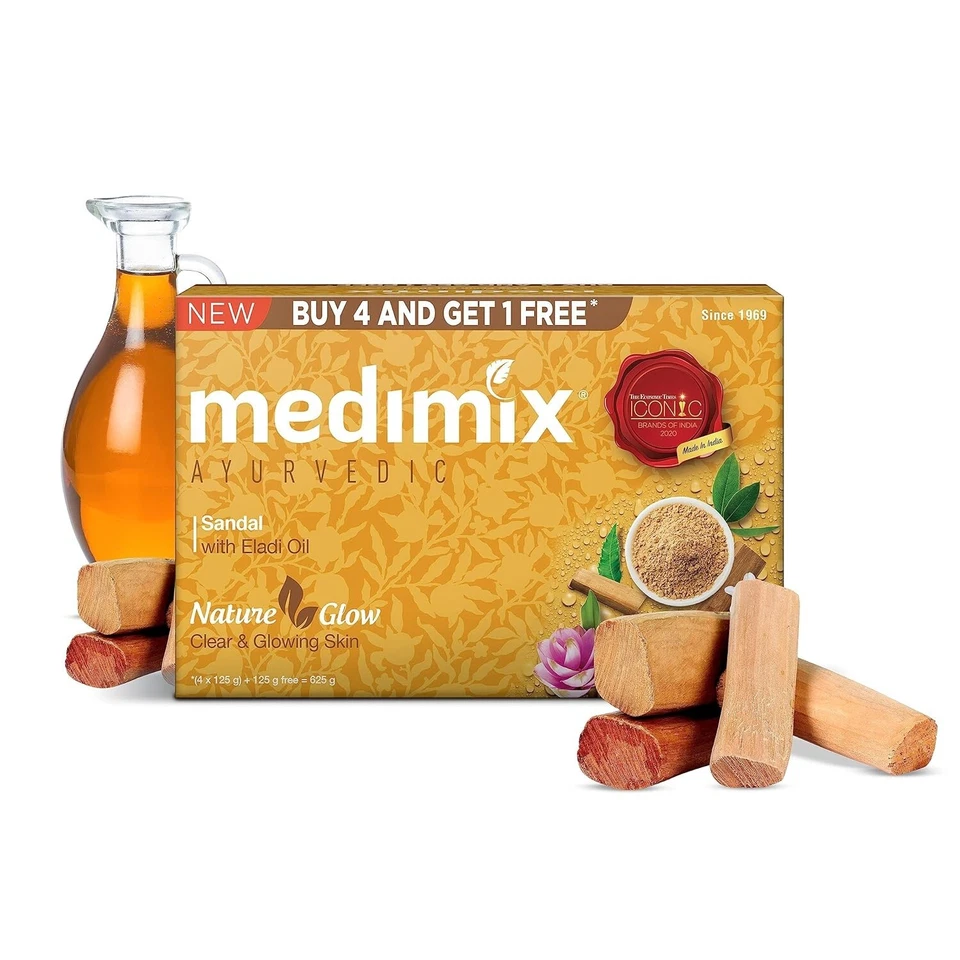 Medimix Ayurvedic Sandal Bathing Bar, 125 g (pack of 5) - Image 2 of 4