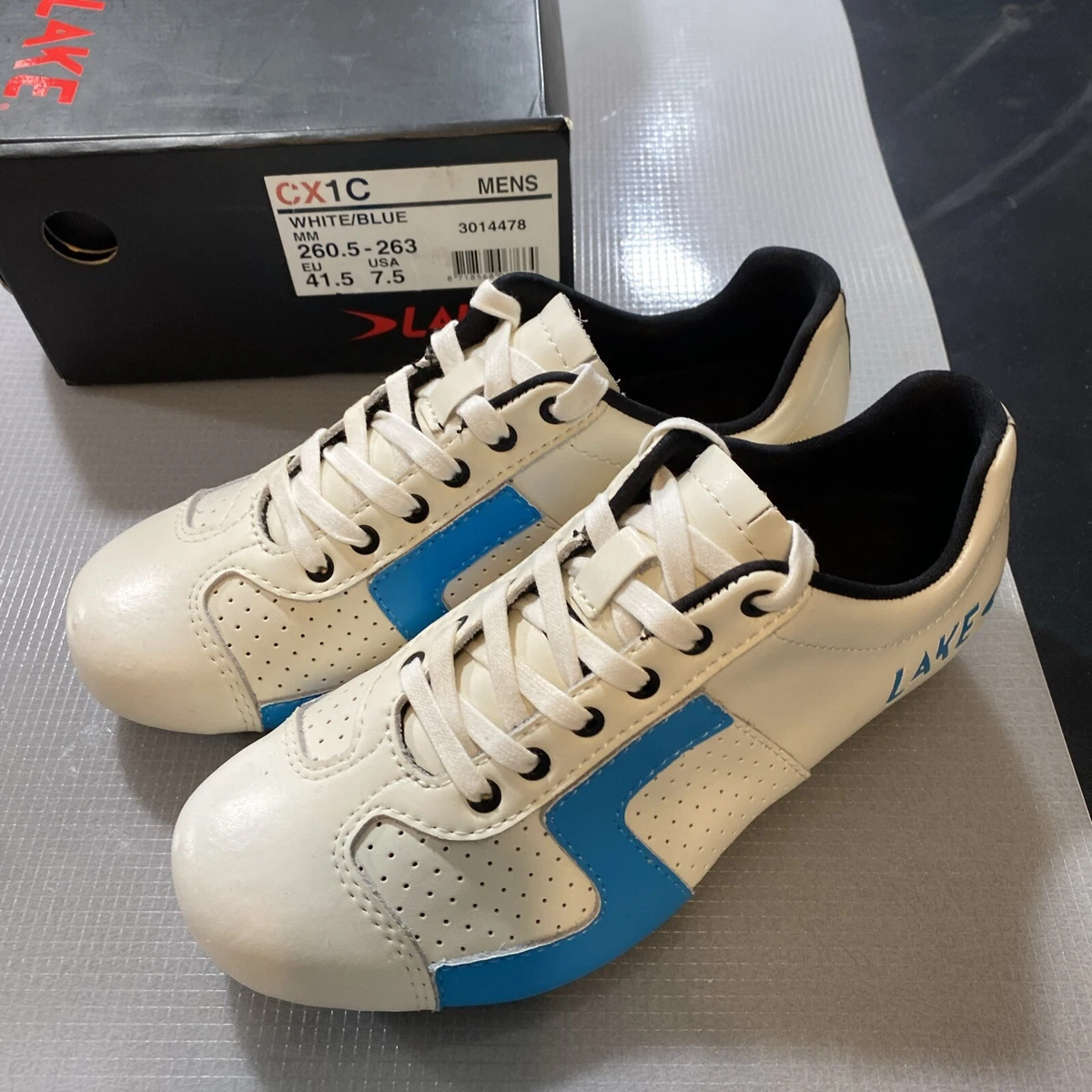 LAKE Cycling Shoes M-MX85 EU 41 US 7.5 Blue Black Silver Lake Cycling Shoes for Men 8.5 US Shoe for sale | eBay main image 3