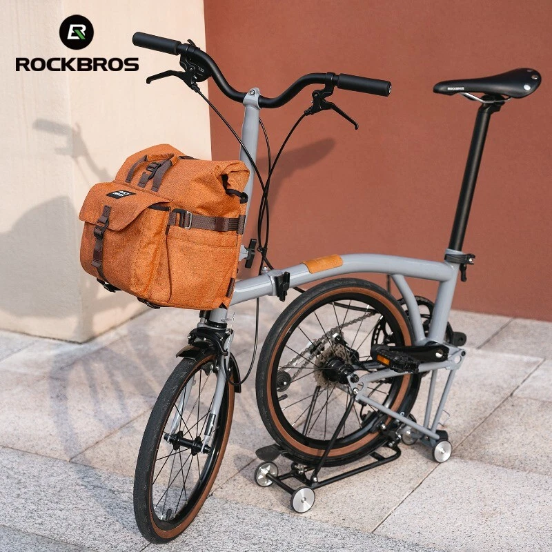 ROCKBROS Folding Bike Bag Front Frame Backpack&Bracket 15L Main Bag Fit Brompton - Image 4 of 4
